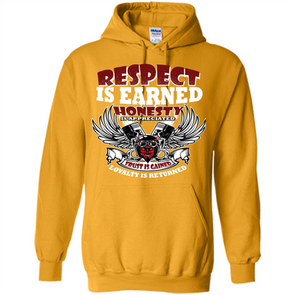 Motor T-shirt Trust Is Gained Loyalty Is Returned Gold