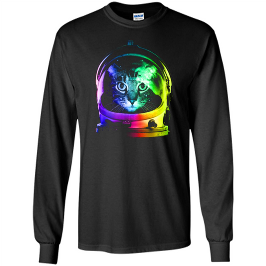 Astronaut Cat T-shirt Black