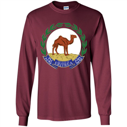 Eritrea Emblem T-shirt National Heritage Pride Maroon