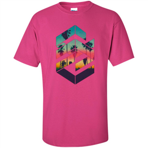 Summer T-shirt Geometric Sunset Beach