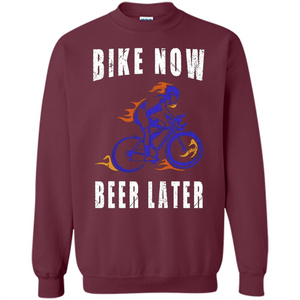 Bike Now Beer Later T-shirt