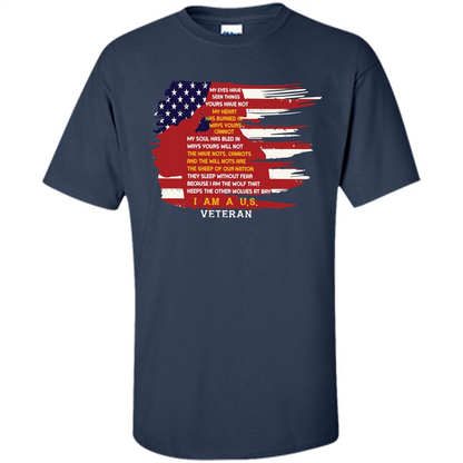 Military T-shirt My Eyes Have Seen Things Yours Have Not Navy