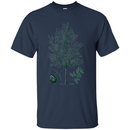 Oak Tree T-Shirt. Tree Acorn Oak Tree T-shirt Navy