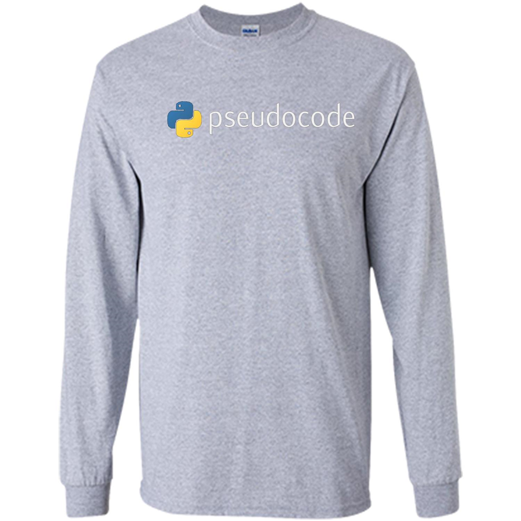 Funny Python Programming Pseudocode T-shirt Sport Grey