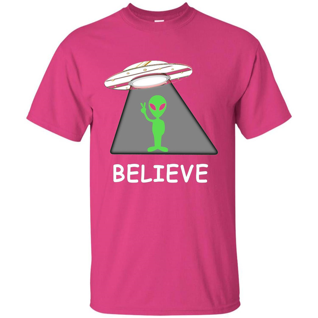 I Believe Alien T-shirt New Cool UFO T-shirt Heliconia