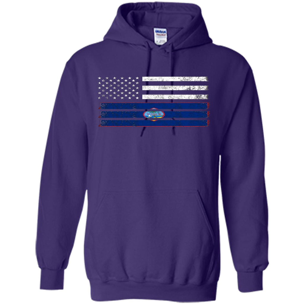 Guamanian American Flag - USA Guam T-shirt Purple