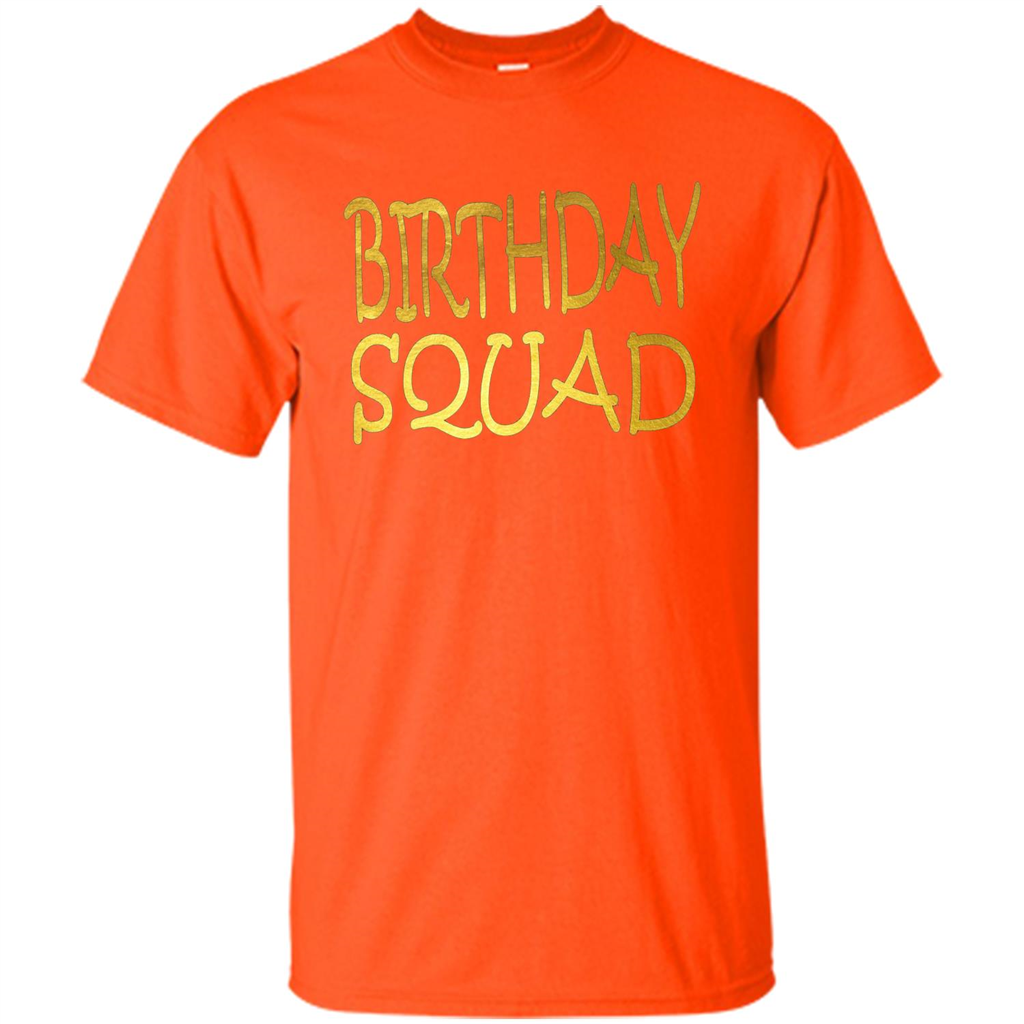 Birthday Squad T-shirt Orange