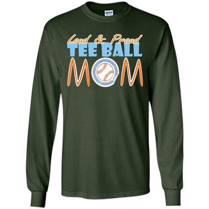 Softball Mommy T-shirt Loud And Proud Forest Green
