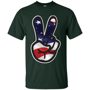 Amreican Flag Peace Guy T-shirt