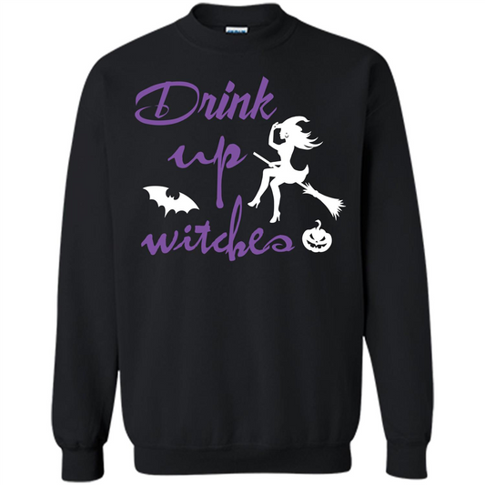 Halloween T-shirt Drink Up Witches T-shirt Black