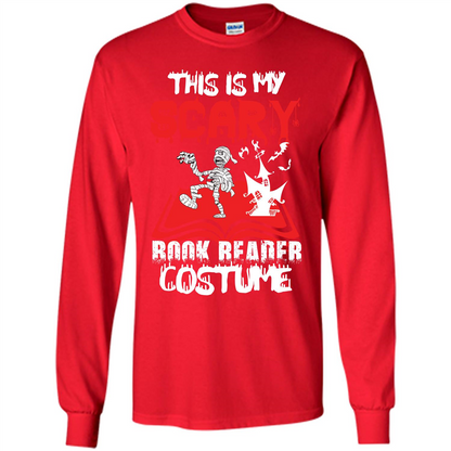 Halloween T-shirt This Is My Scary Book Reader Costume T-shirt Red