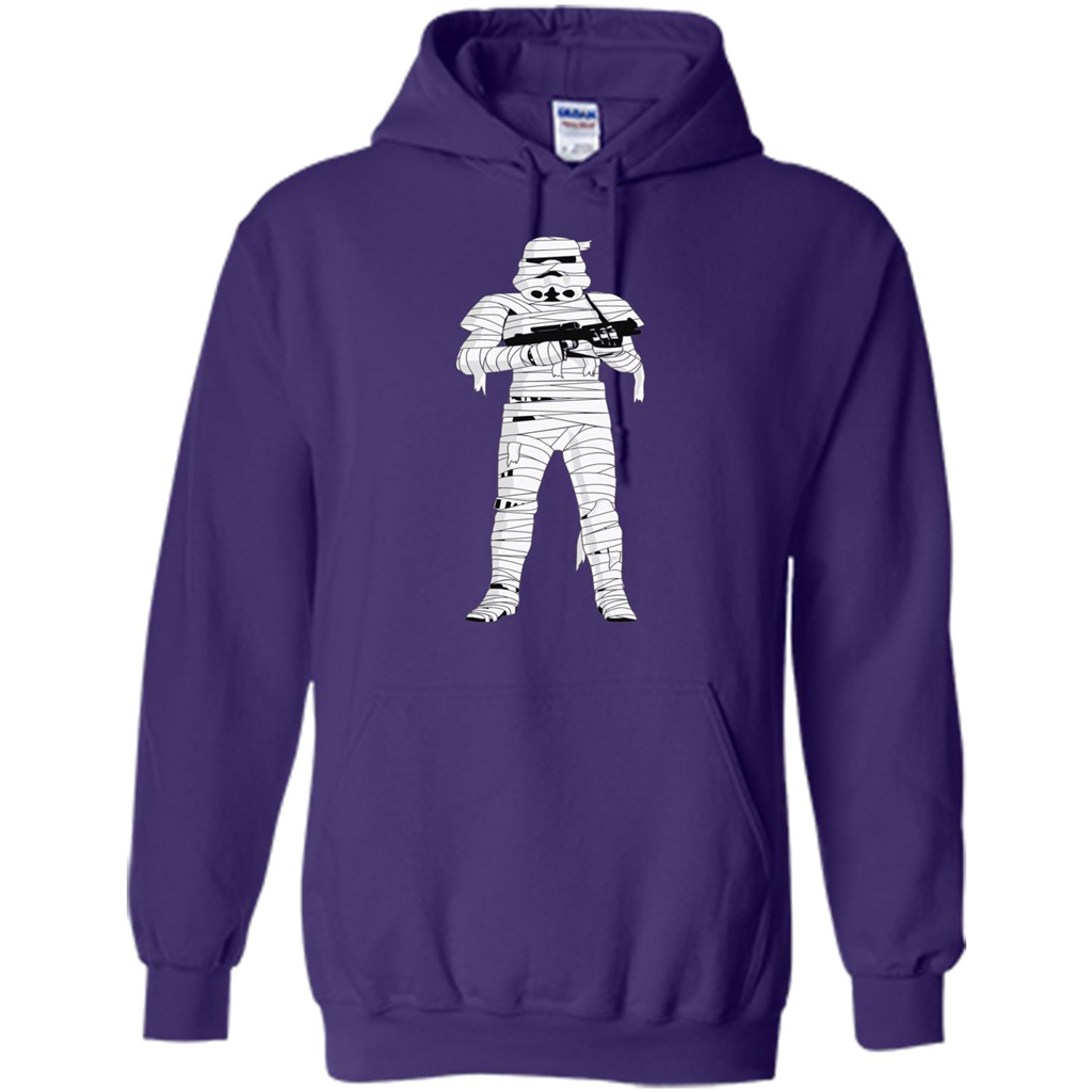 Stormtrooper Mummy Wraps Halloween T-Shirt Purple
