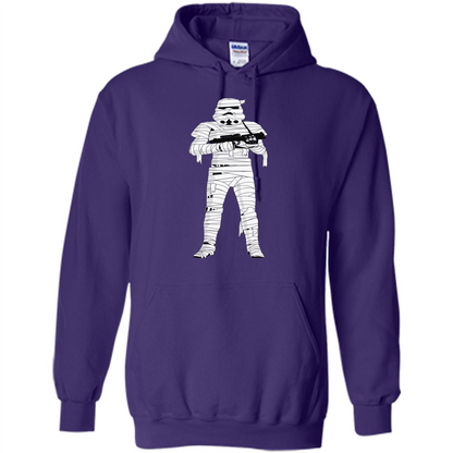 Stormtrooper Mummy Wraps Halloween T-Shirt Purple