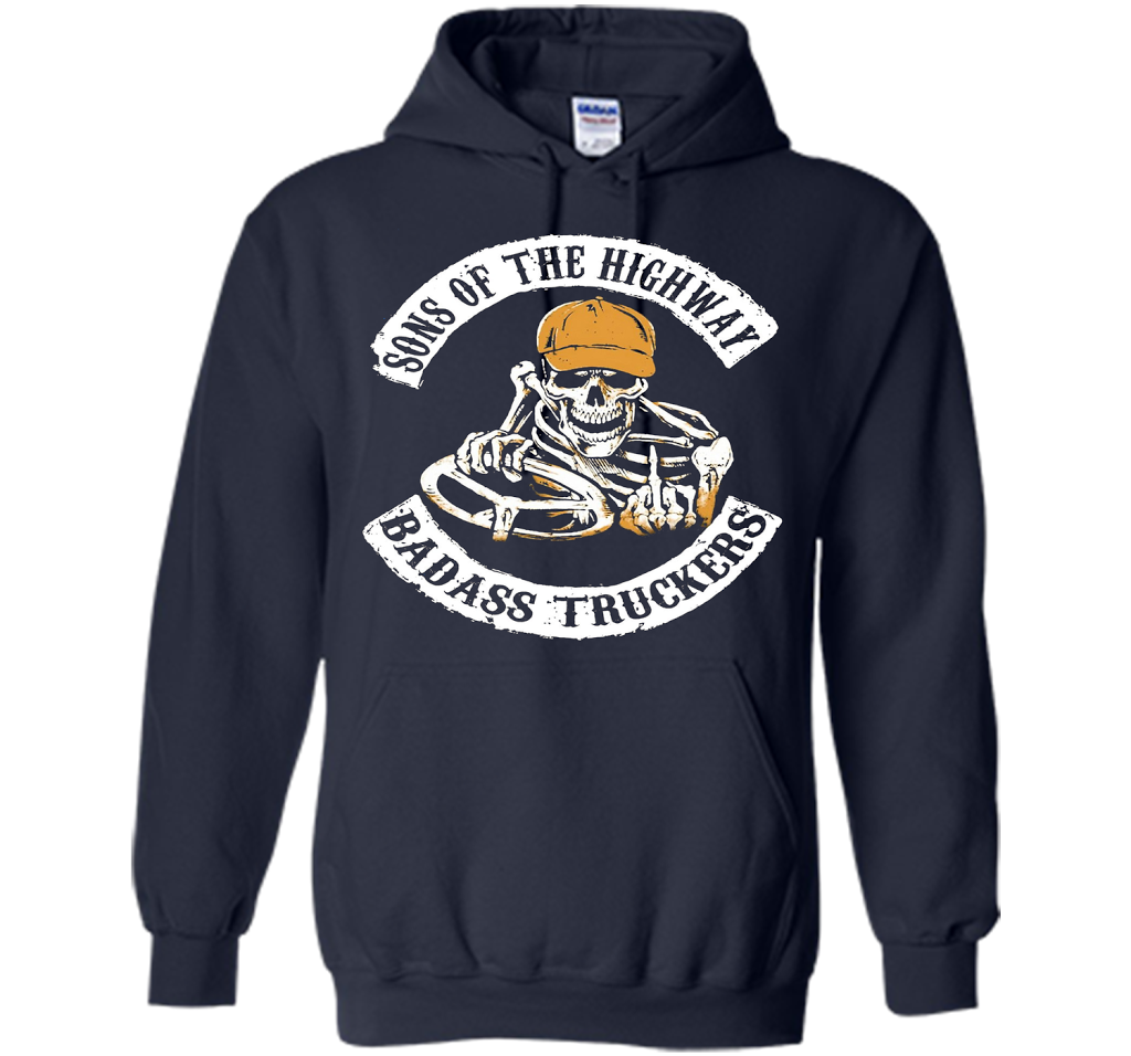 Truck Driver T-shirt Sons Of The Highway T-shirt Navy