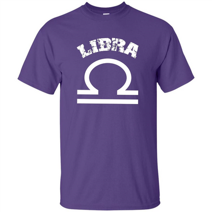 Libra T-shirt Libra Symbol Zodiac October Birthday T-shirt Purple