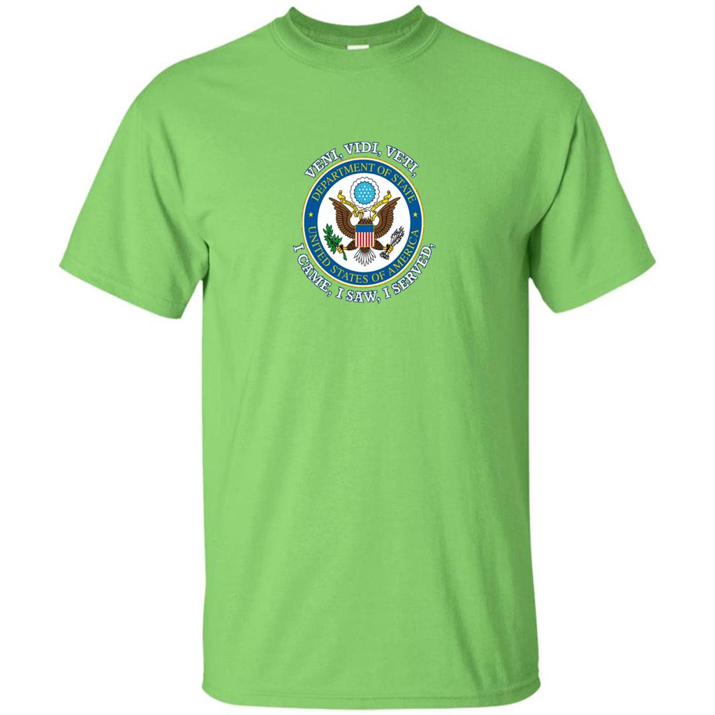 US State Department T-Shirt I Came I Saw I Served Lime