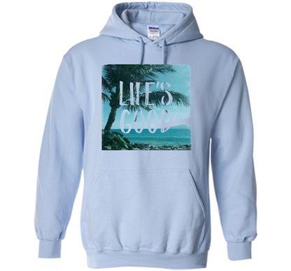 Life's Good Palm Tree T-Shirt cool shirt Light Blue