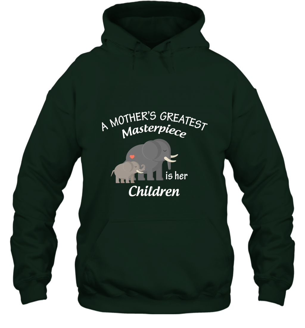 A Mothers Greatest Masterpiece Is Her Children Elephants Family Shirt Hoodie Forest