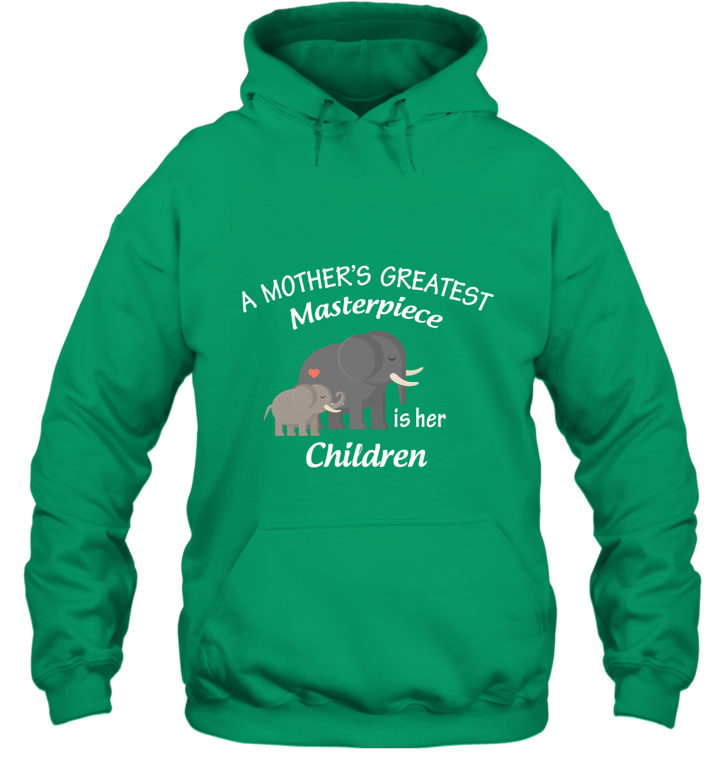 A Mothers Greatest Masterpiece Is Her Children Elephants Family Shirt Hoodie Irish