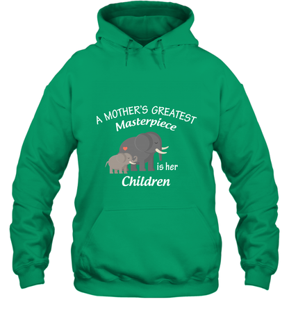 A Mothers Greatest Masterpiece Is Her Children Elephants Family Shirt Hoodie Irish