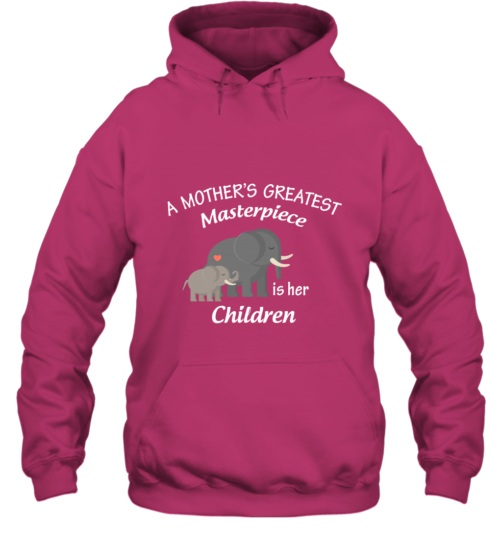 A Mothers Greatest Masterpiece Is Her Children Elephants Family Shirt Hoodie Heliconia