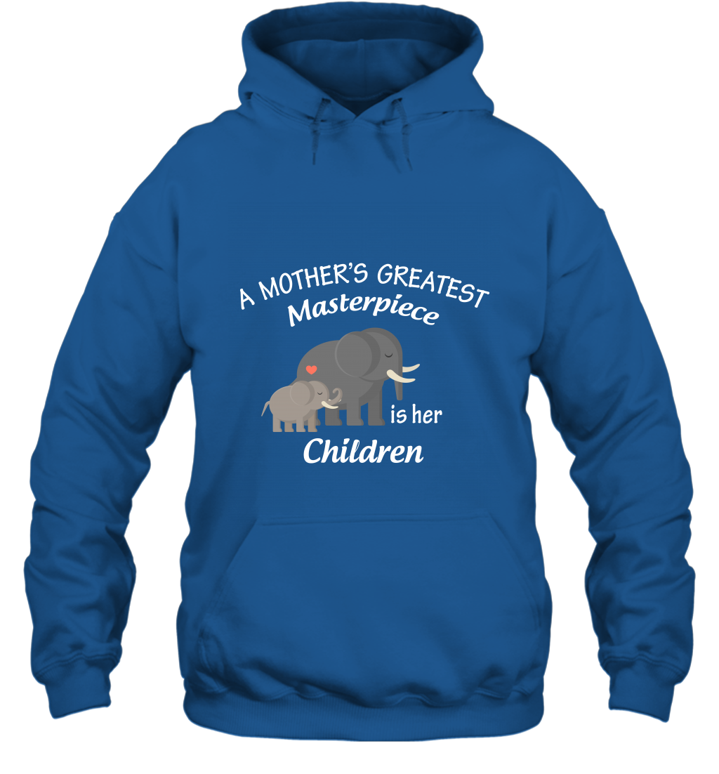 A Mothers Greatest Masterpiece Is Her Children Elephants Family Shirt Hoodie Royal
