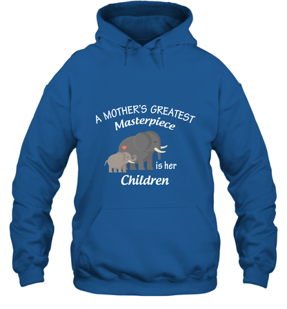 A Mothers Greatest Masterpiece Is Her Children Elephants Family Shirt Hoodie Royal
