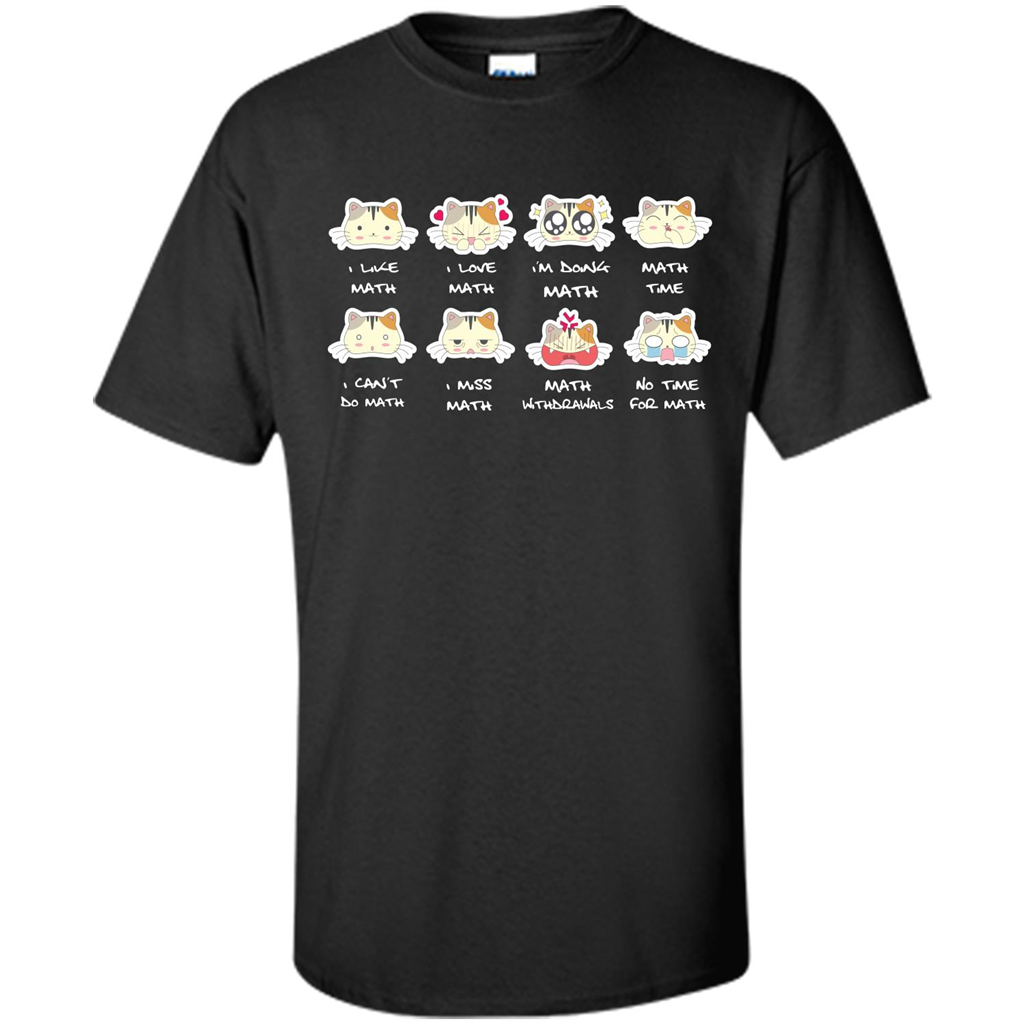 I Love Math T-shirt Cat Emotion Black