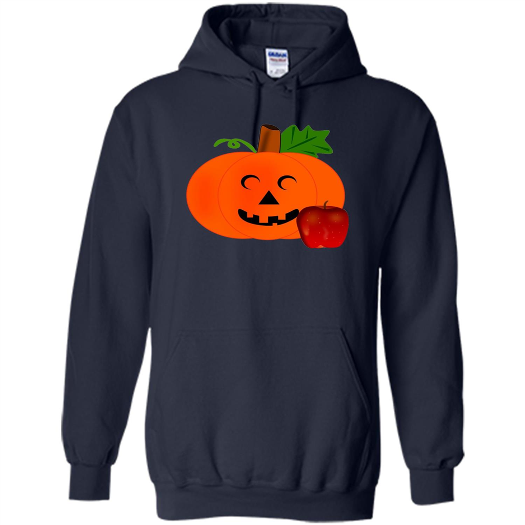 Cute Teacher Pumpkin Apple Halloween Costume T-shirt Navy