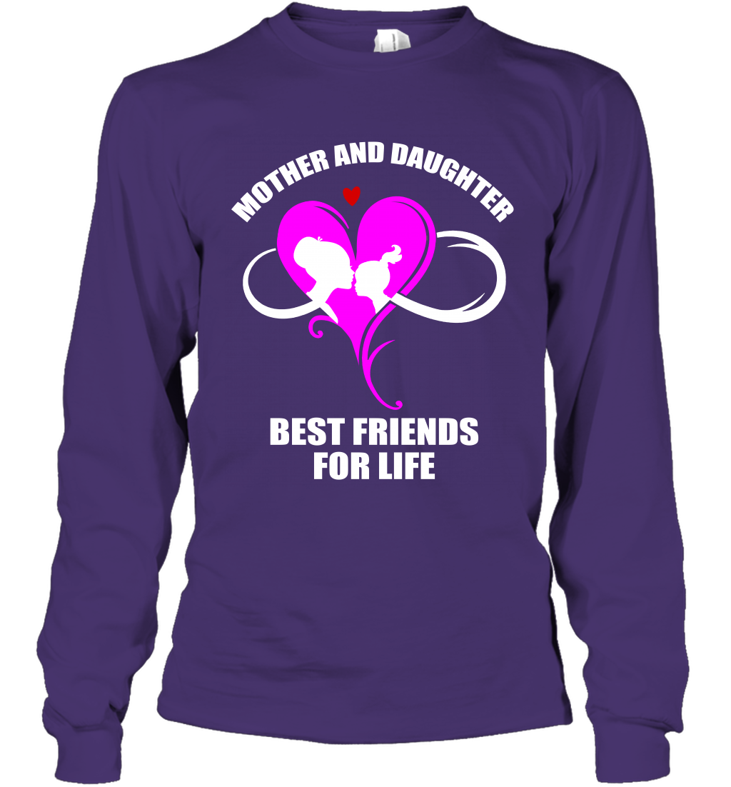 Mother And Daughter Best Friends For Life Shirt Long Sleeve T-Shirt Purple