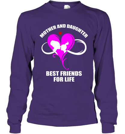 Mother And Daughter Best Friends For Life Shirt Long Sleeve T-Shirt Purple