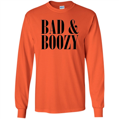 Bad And Boozy T-shirt Summer Beer Funny T-shirt Orange
