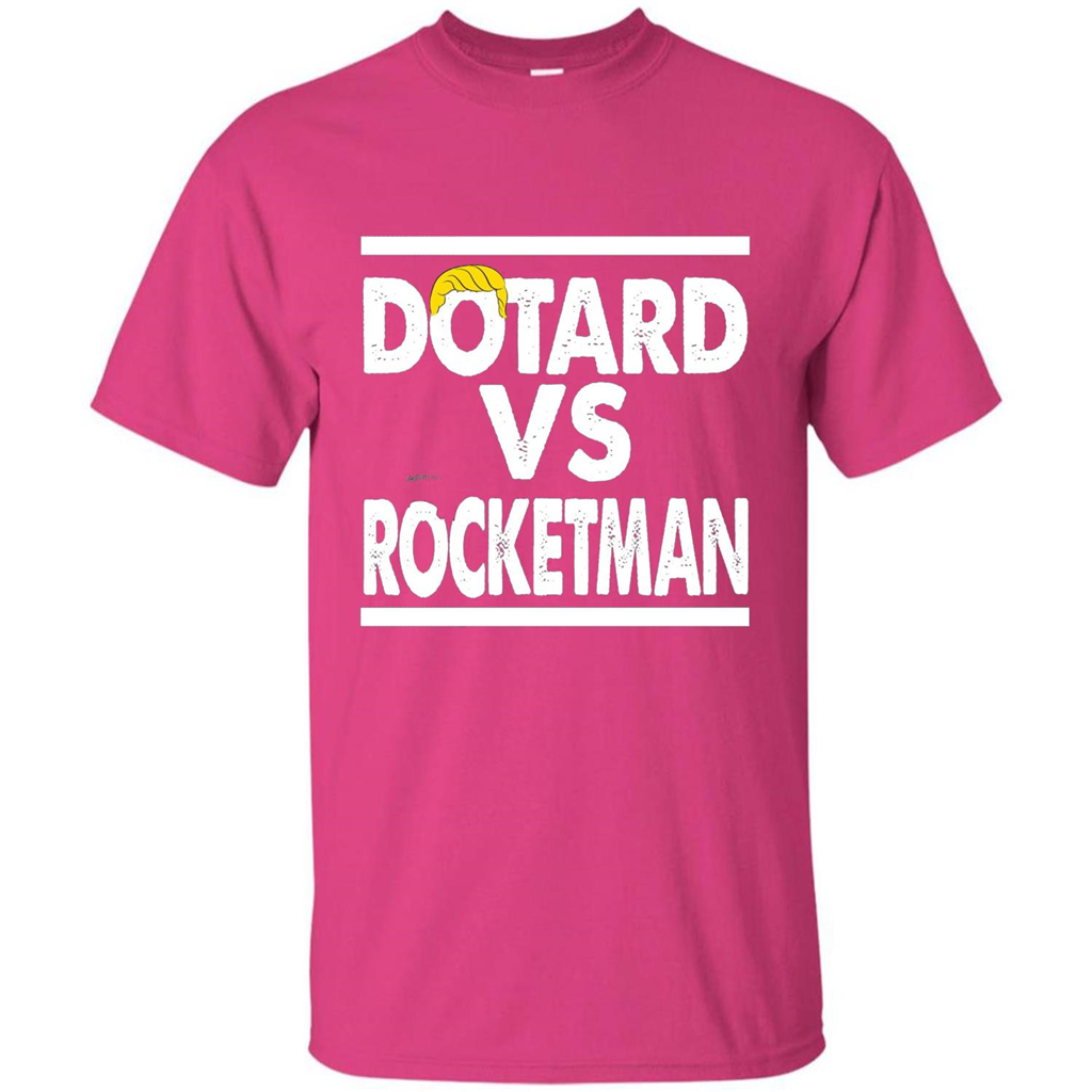 Funny American President T-shirt Dotard Vs Rocketman T-shirt Heliconia