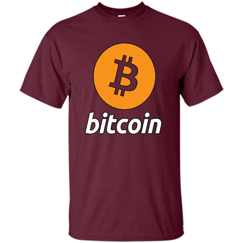 Bitcoin Logo Cryptocurrency BTC T-shirt Maroon