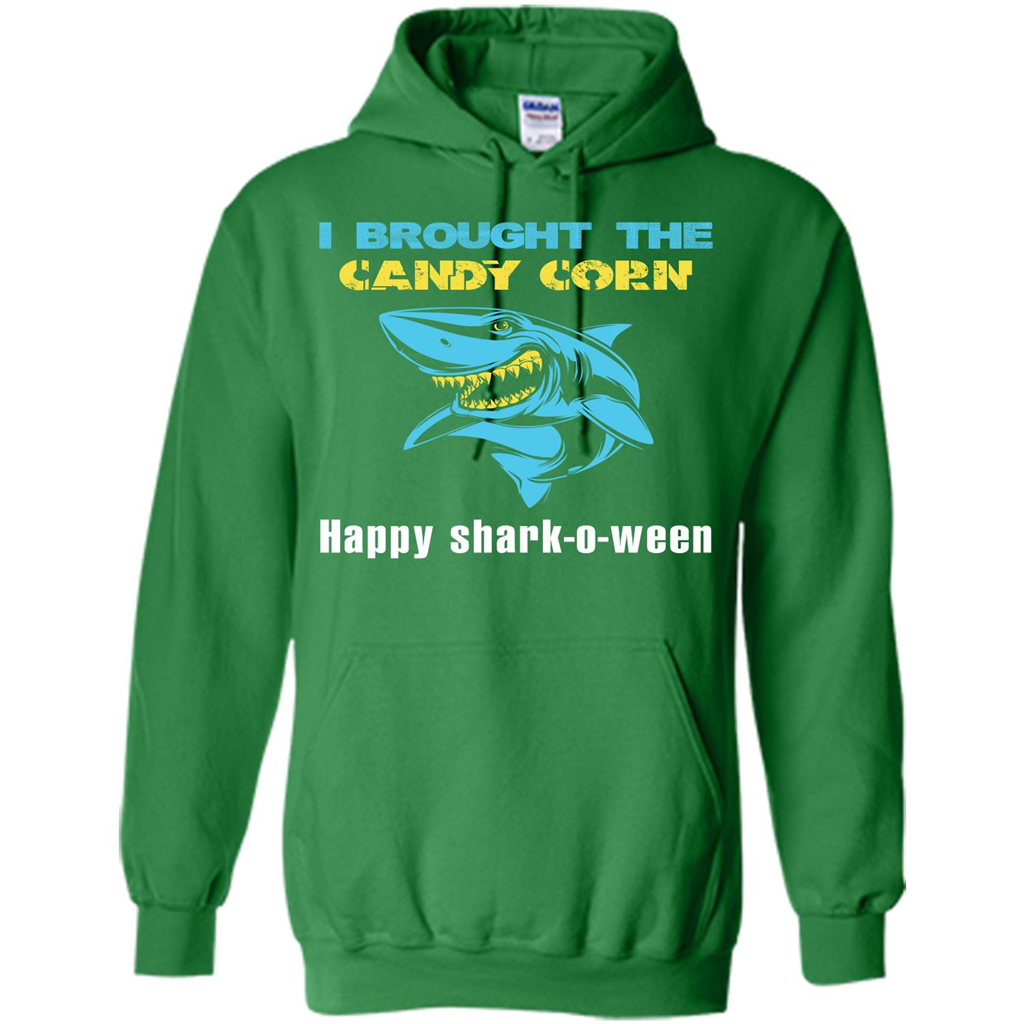 Shark T-shirt I Brought The Candy Corn Happy Shark-o-ween T-shirt Irish Green
