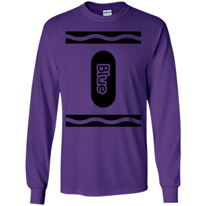 Blue Crayon Halloween Costume T-shirt Purple