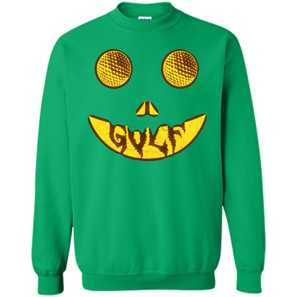 Halloween Costume Golf Scary Face Halloween T-Shirt Irish Green