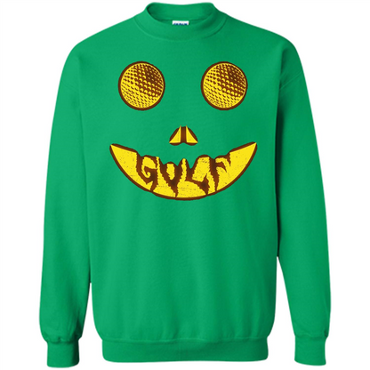 Halloween Costume Golf Scary Face Halloween T-Shirt Irish Green