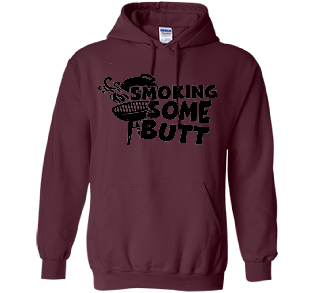 Funny Smoke Some Butt BBQ Barbeque Grilling T-Shirt shirt Maroon