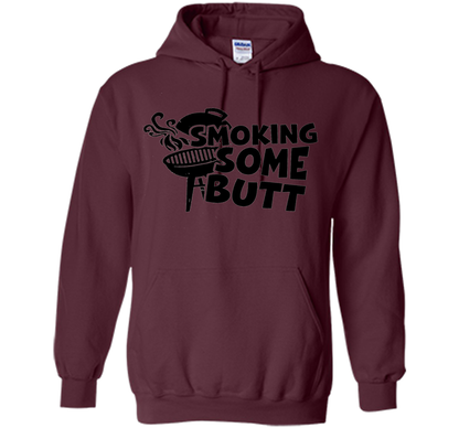 Funny Smoke Some Butt BBQ Barbeque Grilling T-Shirt shirt Maroon