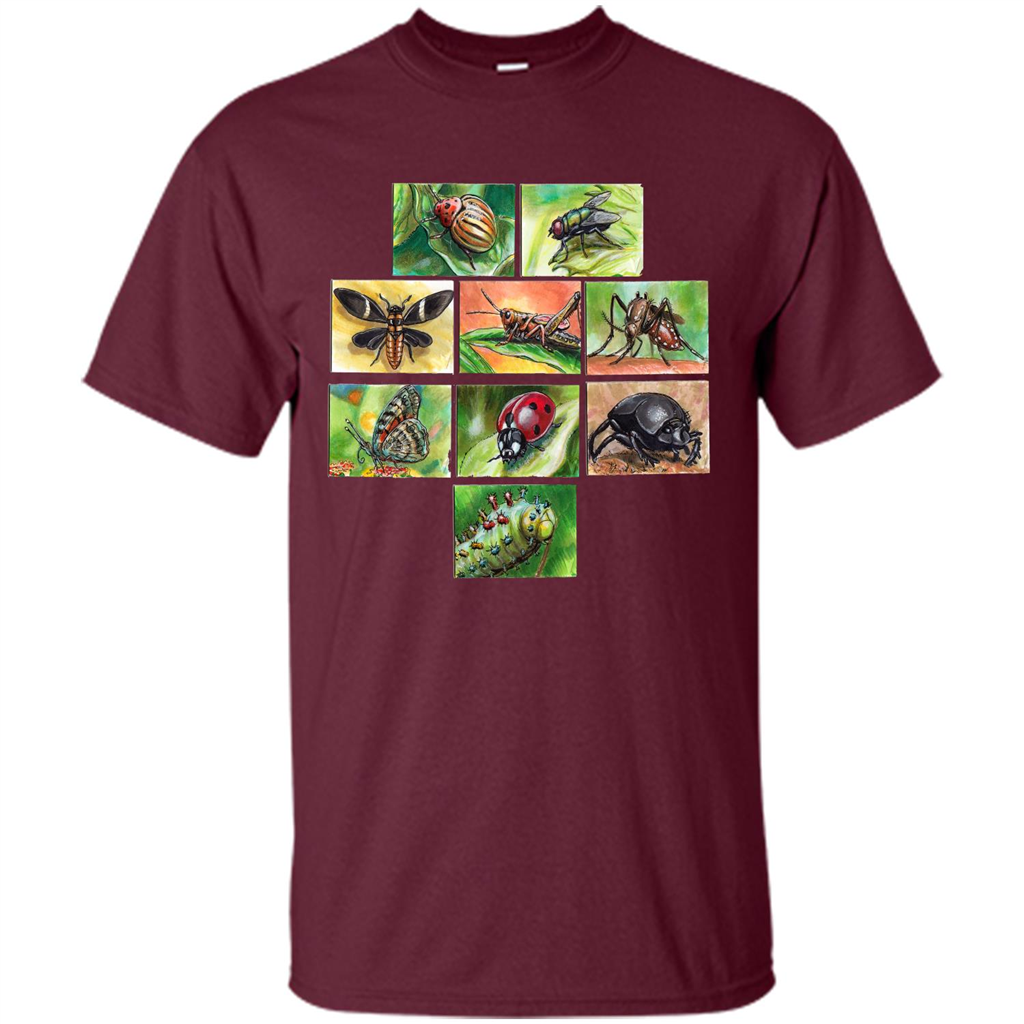 Insects T-Shirt Maroon