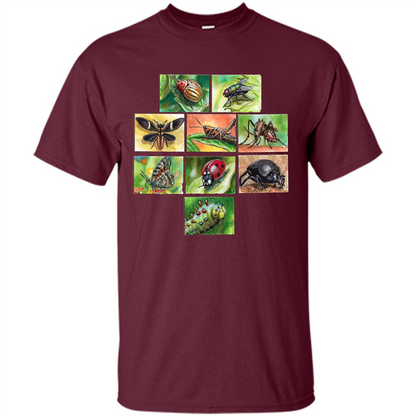 Insects T-Shirt Maroon