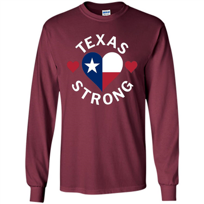 Texas Strong Hurricane Harvey Heart 2017 T-shirt Maroon