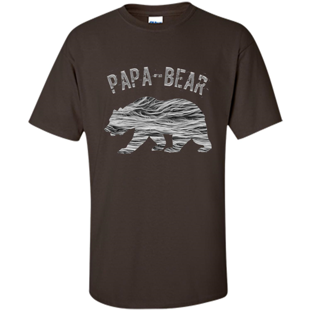 Fathers Day T-shirt Papa Bear Dark Chocolate