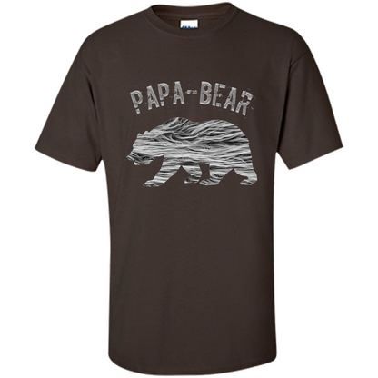 Fathers Day T-shirt Papa Bear Dark Chocolate