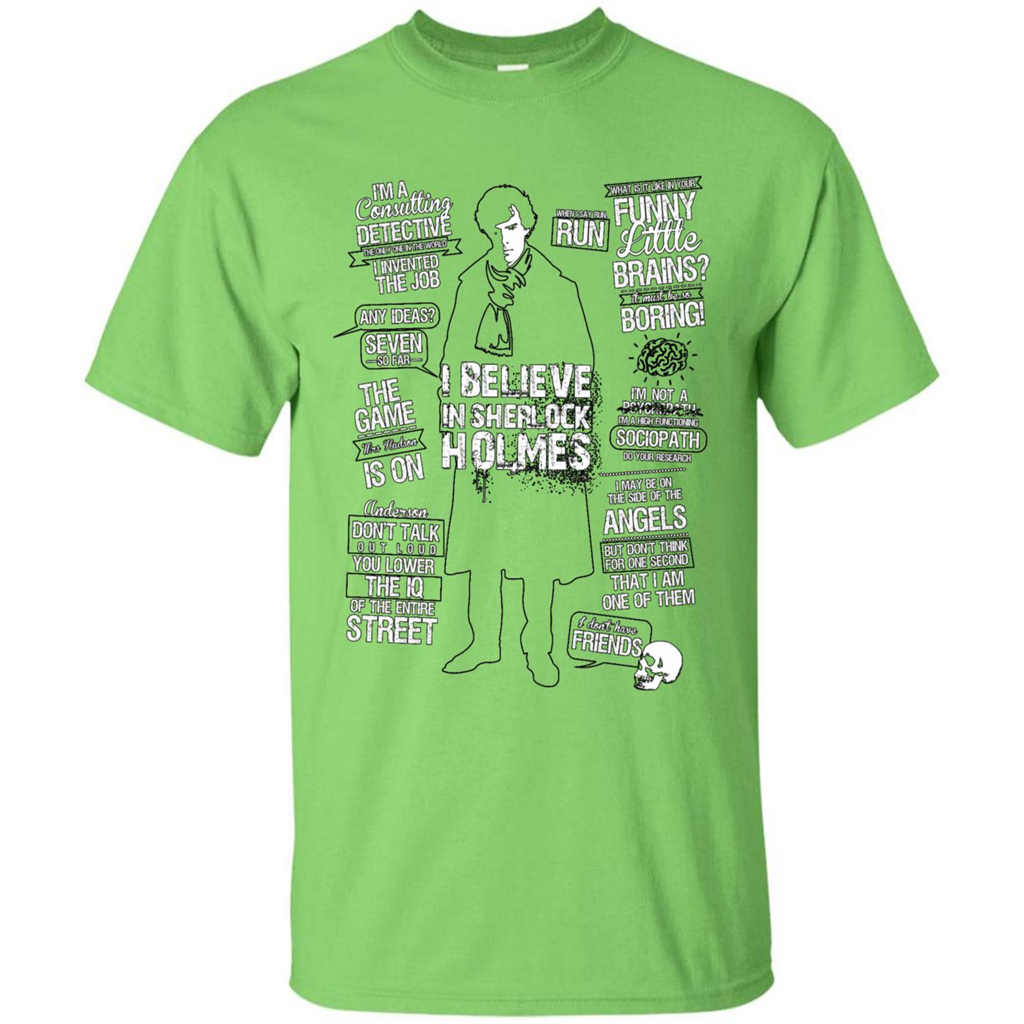 Detective Quotes To A Great Mind Nothing Is Little T-shirt Lime