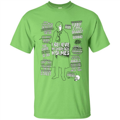 Detective Quotes To A Great Mind Nothing Is Little T-shirt Lime