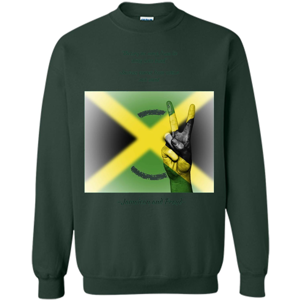 Jamaican Pride T-shirt Jamaican And Proud Forest Green