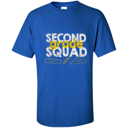 Second Grade Squad T-shirt Students Back To School T-shirt Royal