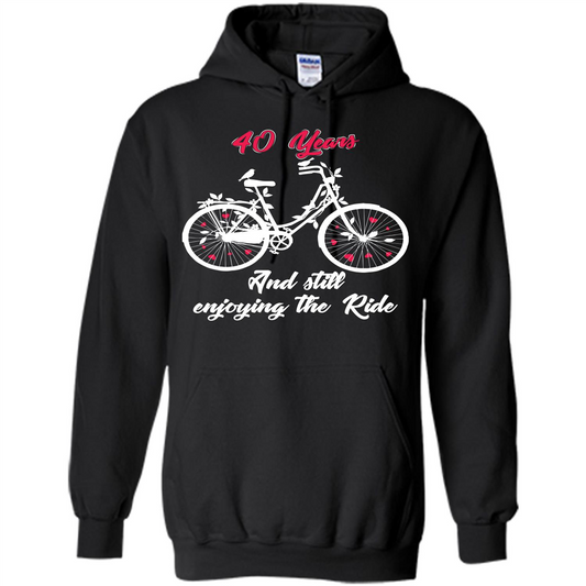 Anniversary T-shirt 40 Years And Still Enjoying The Ride Black
